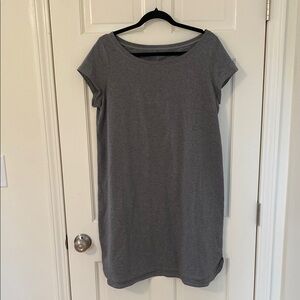 Eileen Fisher Heather Organic Cotton Knit Dress Large